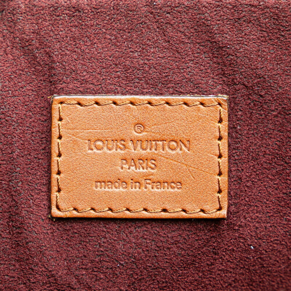 Louis Vuitton Damier Belmont Tote Shoulder Bag Ebene Brown Leather - Picture 5 of 9